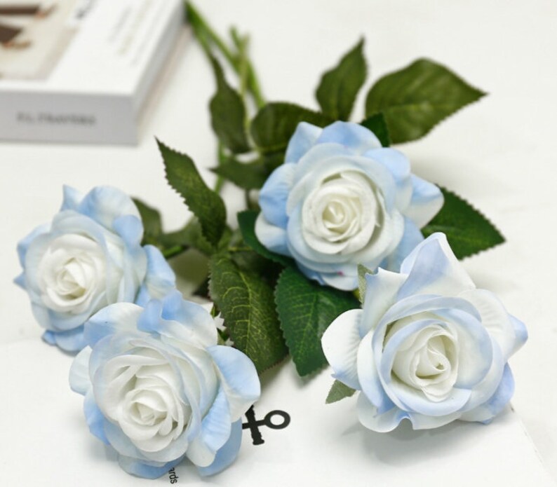 Real Touch Rose/Wedding decor/Rose Flower Wedding Bouquet/high-qualityArtificial flowers/Outsid decor/Garden Decoration/Silk flowers zdjęcie 9