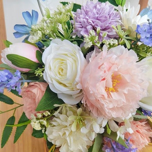 Boho&hippie Wedding/Spring Rose Bouquet/Fall Rustic Wedding Bouquet/Bridal and Bridesmaids Bouquet/Wedding decor/Silk Flower Wedding Bouquet zdjęcie 6