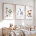 Set of 3 Personalised Toy Story Nursery Prints: Kids Wall Art (Prints Only)