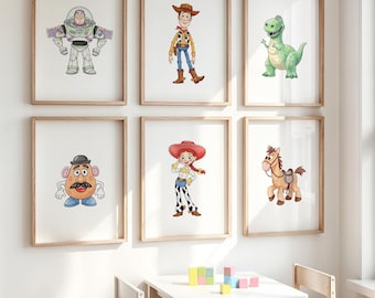Toy Story Prints, Nursery Wall Art, Boys Bedroom Decor, Choose 1-6
