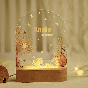 Personalized Night Light,Christmas Gift,Baby Shower Gift,Mom Gift,Bedside Lamp,Baby Gift,Nursery Decor,Personalized Gift zdjęcie 2