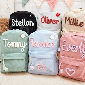 Sac à dos personnalisé pour tout-petit - Sac à dos d'école en velours, préscolaire, cadeau pour la maternelle, cadeau de rentrée scolaire, cadeau pour les enfants, sac pour enfants