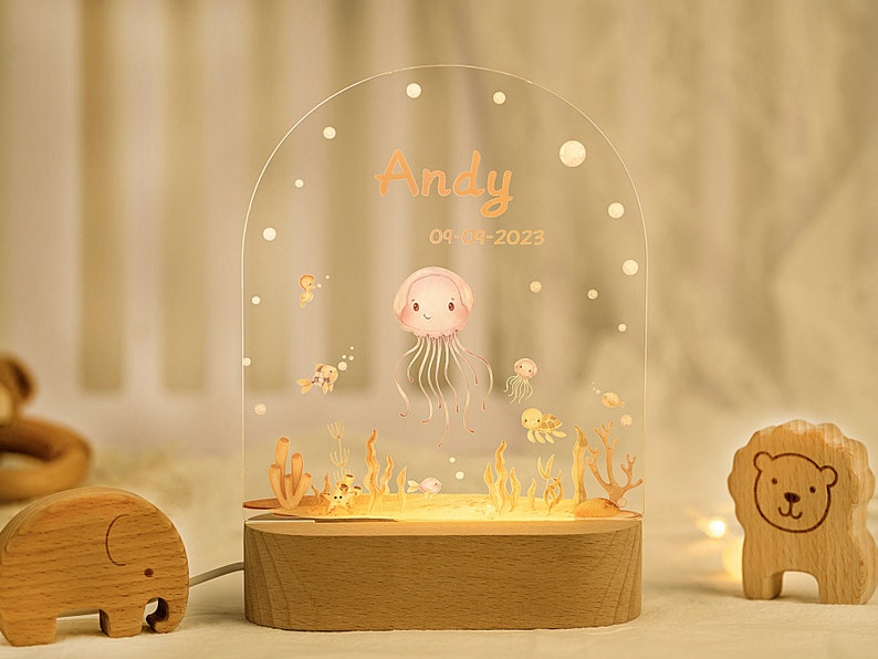 Personalized Night Light,Christmas Gift,Baby Shower Gift,Mom Gift,Bedside Lamp,Baby Gift,Nursery Decor,Personalized Gift zdjęcie 7