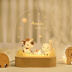 Personalized Night Light,Christmas Gift,Baby Shower Gift,Mom Gift,Bedside Lamp,Baby Gift,Nursery Decor,Personalized Gift zdjęcie 8