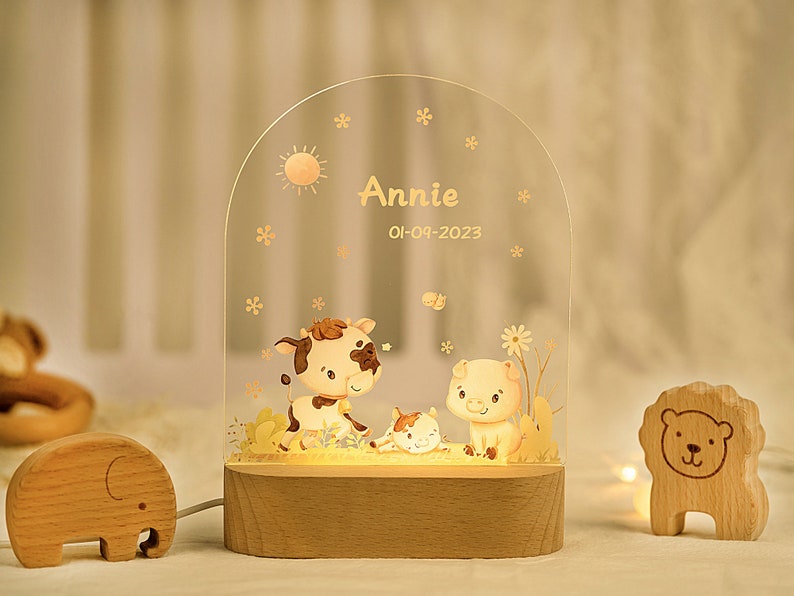 Personalized Night Light,Christmas Gift,Baby Shower Gift,Mom Gift,Bedside Lamp,Baby Gift,Nursery Decor,Personalized Gift zdjęcie 8