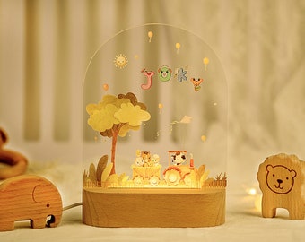 Personalisiertes Namenslicht, personalisiertes Nachtlicht, Kindernachtlicht, Baby Namensschild Licht, Kinderzimmer, Baby Geschenk