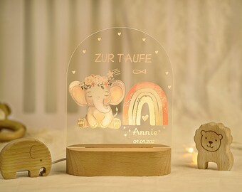 Custom Rainbow Night Light, Personalized Baby Name Night Lamp, Baby Bedroom Bedside Lamp LED, Cute Rainbow Acrylic Night Light for Kid