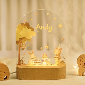 Personalized Night Light,Christmas Gift,Baby Shower Gift,Mom Gift,Bedside Lamp,Baby Gift,Nursery Decor,Personalized Gift zdjęcie 6