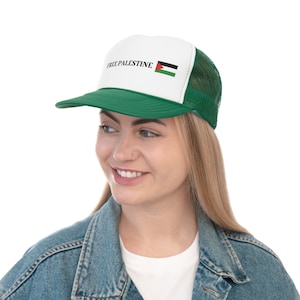 Free Palestine Trucker Caps, Freedom Fighters, Gaza, Palestine Flag Hat