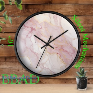 Soft Marble Wall Clock - Elegant Stone Design, Chic Modern Home Decor