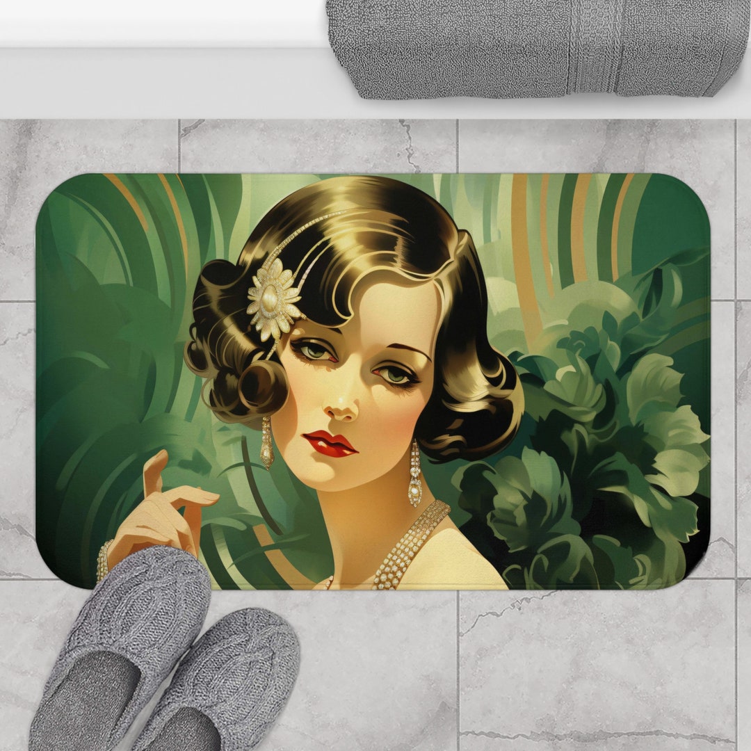 Art Deco Bath Mat 1920s Lady's 'are You Etsy