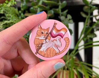Lesbisk Pride Cat - Nålmärke