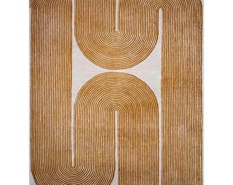 100 % naturlig designer handgjord skräddarsydd minimalistisk gör-det-själv naturlig ögleskuren snidad matta handtuftad matta tuftning matta handgjord tuftning abstrakt.