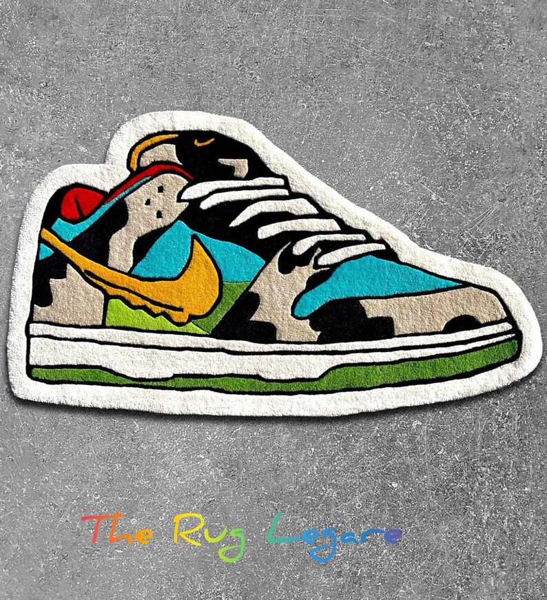 Nike Turfting Rug Minimalistic Rug Woollen Handtufted Rug.this is Nike Designer Rug for ...