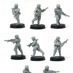 Grimdark Zinnfiguren Miniatur-Set, 28 mm Resin Militär Mädchengarde