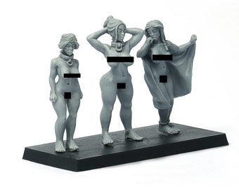 Set de Esclavas, miniaturas de resina de 28 mm