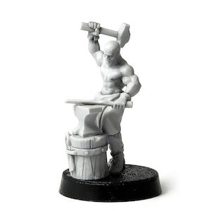 28mm Blacksmith miniature for tabletop RPG