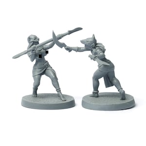 Figurines de gladiateurs féminines, 28 mm résine