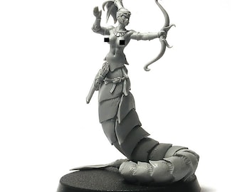 Medusa (lamia) fantasy resin miniature, 28mm resin