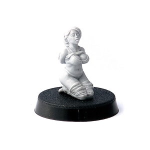 Submissive Girl miniature, 28mm resin