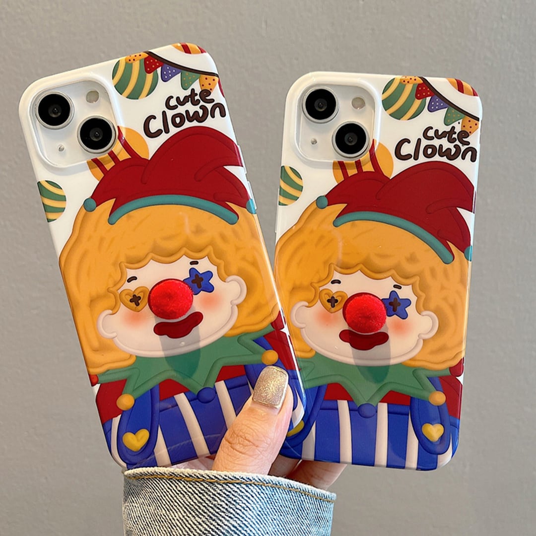 Funny 3D Red Nose Clown Phone Case for iPhone 14 13 12 11 Pro Max Case