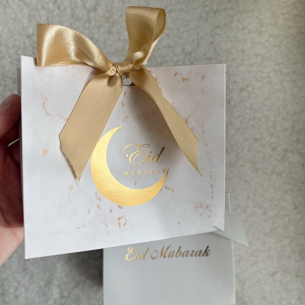 4er Set Mini Geschenktüten mit Geschenkband| Eid Mubarak| Eid Geschenktüten