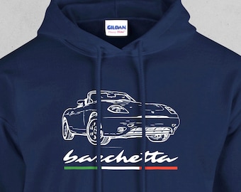 Barchetta Hoodie: Italian Sportscar Fan Apparel