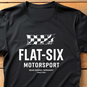Camiseta de Flat-Six Motorsport / Camiseta de carreras de autos deportivos alemanes