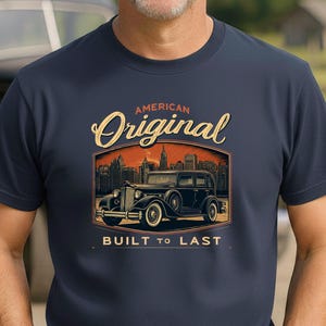 Packard Eight T-Shirt, Vintage American Classic Car Gift, 1930s Car Top, Old School Tee