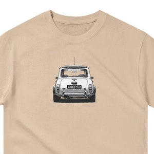 ミニファンのためのTシャツ、イギリスのクラシックカーTシャツ、彼や彼女への車のギフト、お父さんへの車のTシャツ