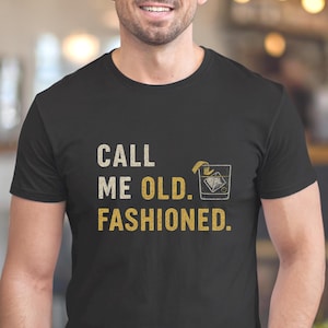 Altmodisches Whisky-T-Shirt: Vintage Cocktail T-Shirt - Bourbon Liebhaber Geschenk