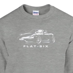 Felpa da uomo con stampa di un'auto sportiva tedesca classica, modello Flat Six, da regalare a lui.