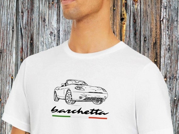 T-shirt homme voiture logo Fiat Barchetta couleurs disponibles au choix -   France