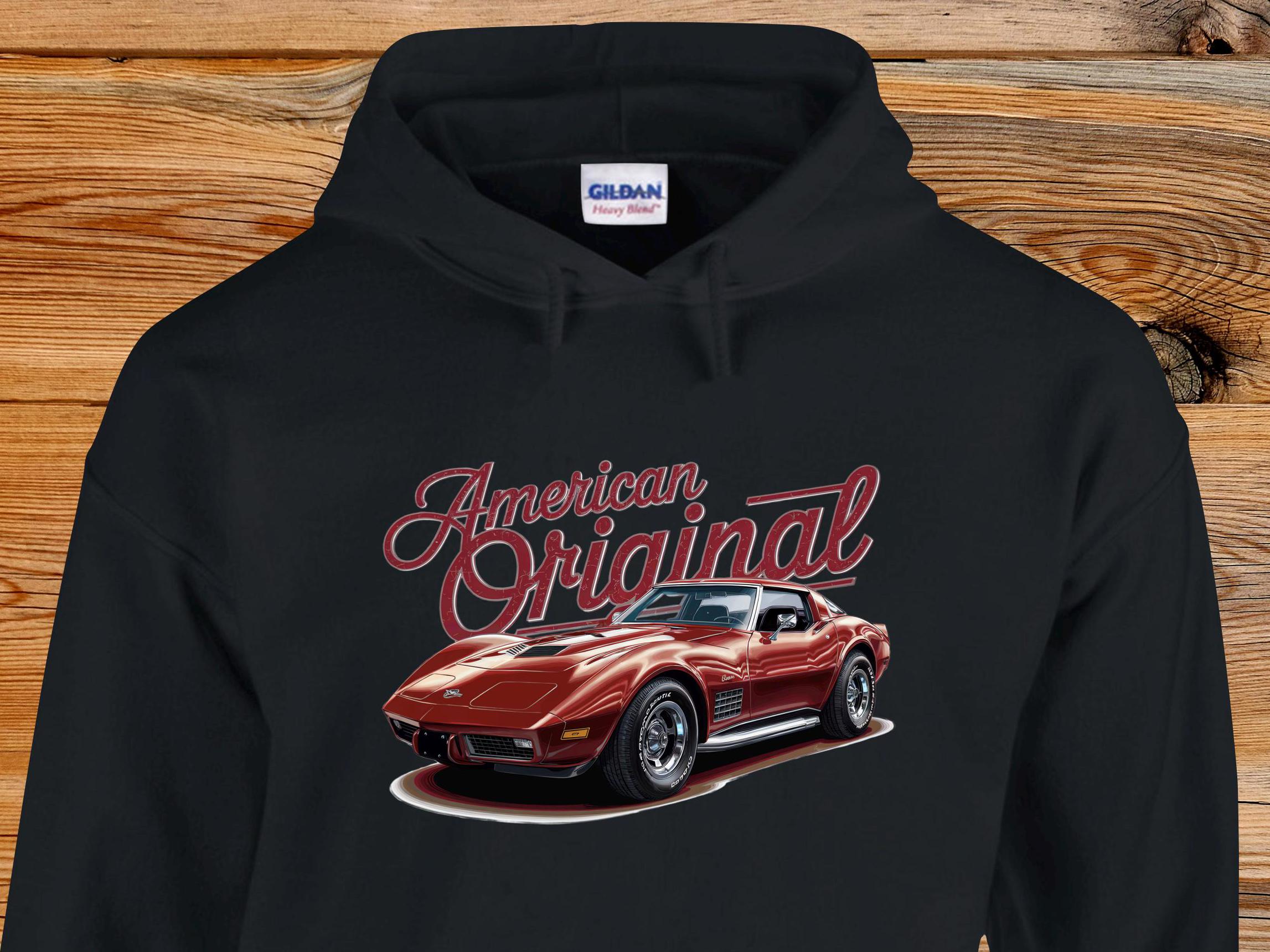 Sweat-shirt Premium Chevrolet Corvette - Cadeau Pour Propriétaire De Voiture, Neuf Avec étiquette