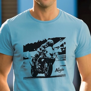 Kawasaki Ninja Silhouette T-shirt: Motorcycle Biker Gift
