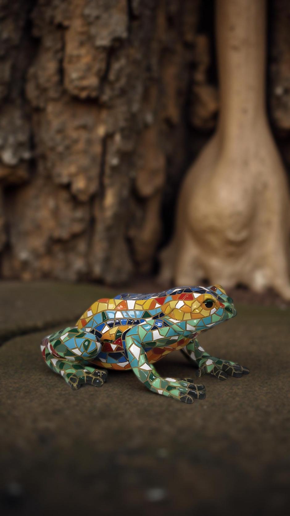 Barcino Classic Collection Mosaic Frog Figurine - Etsy