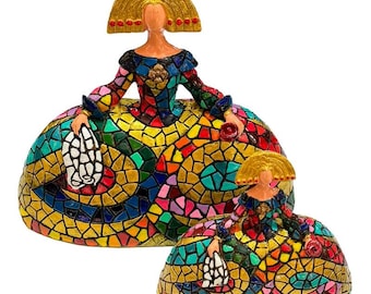 Barcino Mosaik Karneval Menina Figur Neu