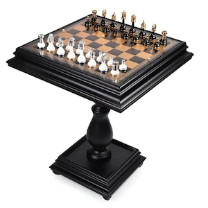 Large Persian Set Black White Version + Briar precious wood chess table New