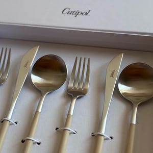 Cutlery Set Goa Ivory 6 Pcs. Matte Brushed New