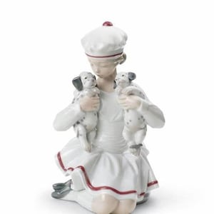 Lladro 01008521 Girl With Dalmatians New