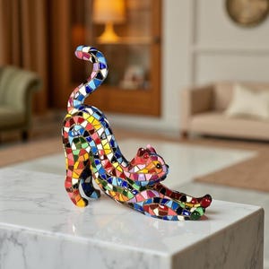 Barcino Classic Collection Mosaik-Spielkatze, mehrfarbige Figur
