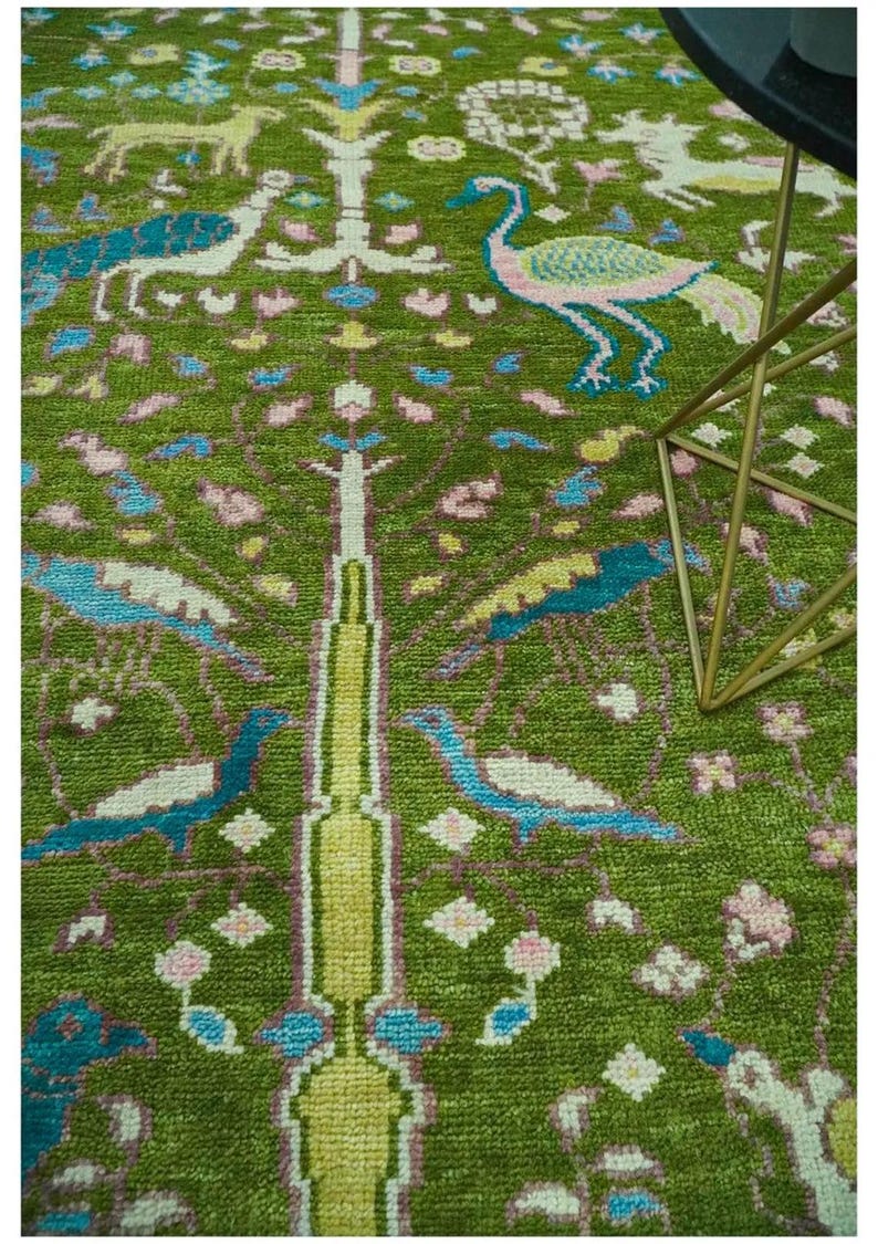Antique Creative Modern Green Rug Indo Oushak Rug Contemporary Hand ...