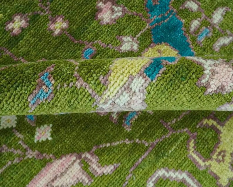 Antique Creative Modern Green Rug Indo Oushak Rug Contemporary Hand ...