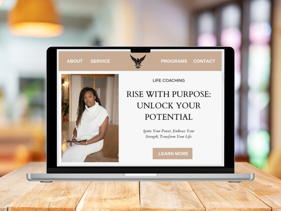 Life Coach Website Template: Canva Sales Funnel (Digital Download)