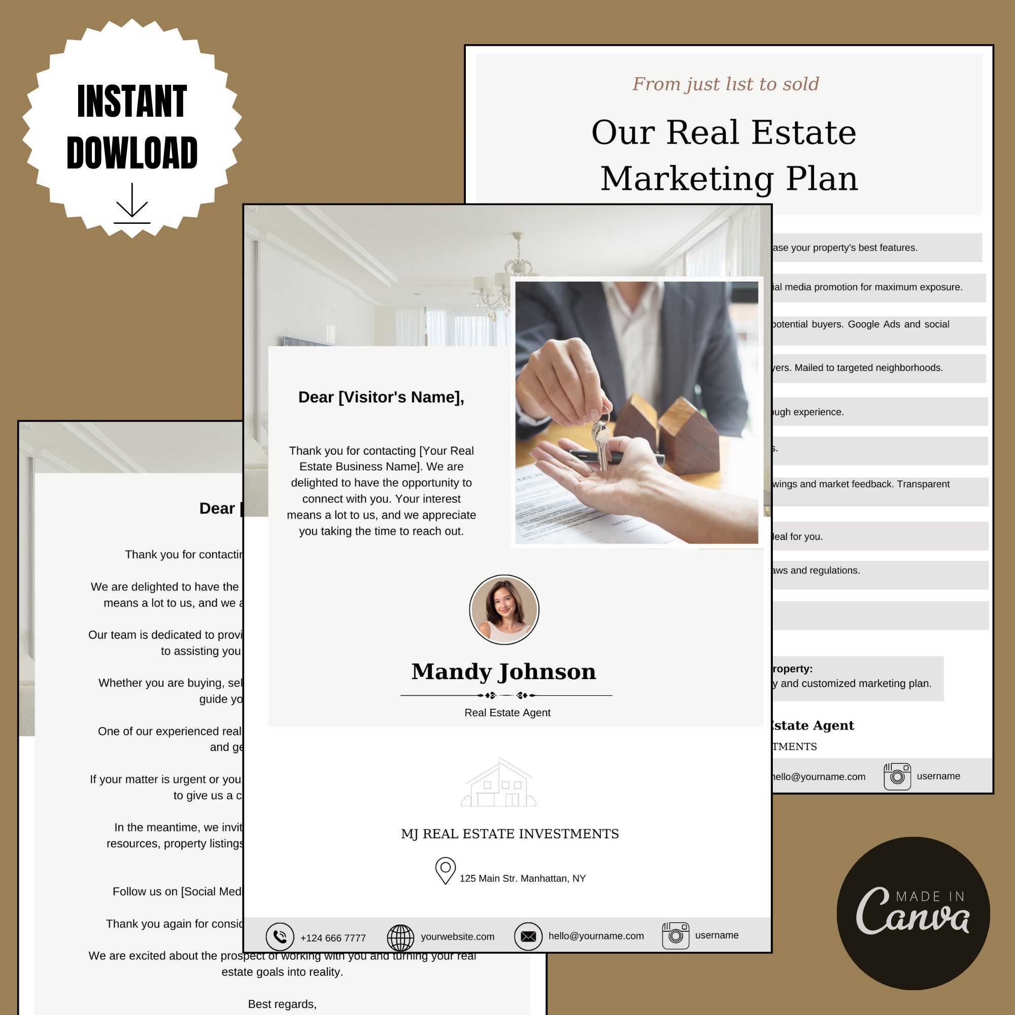 Real Estate Marketing Plan Flyer Listing Presentation Seller - Etsy