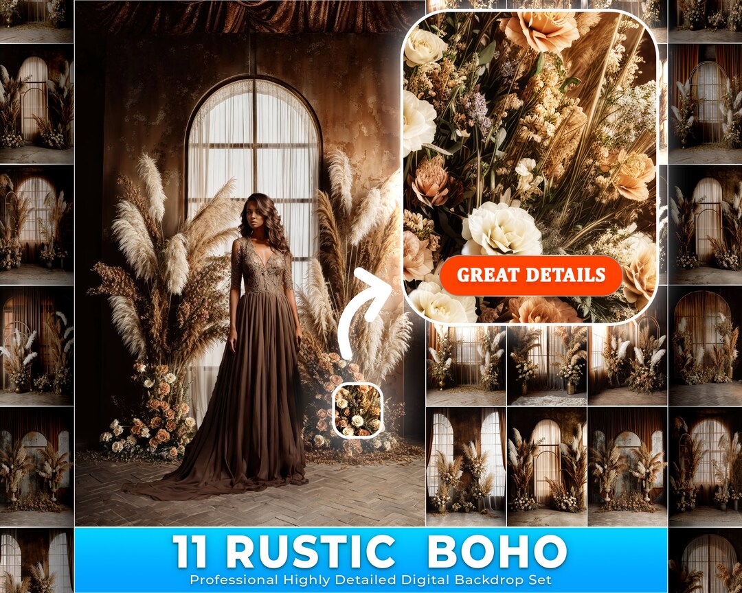 Rustic Filter Overlay 11 Rustic Boho Digital Backdrops Set, Maternity Backdrop Overlays ...