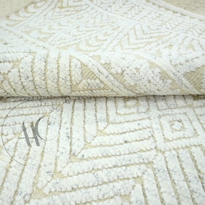 Tappeto in lana neozelandese annodato a mano: motivo a griglia berbera a pelo spesso