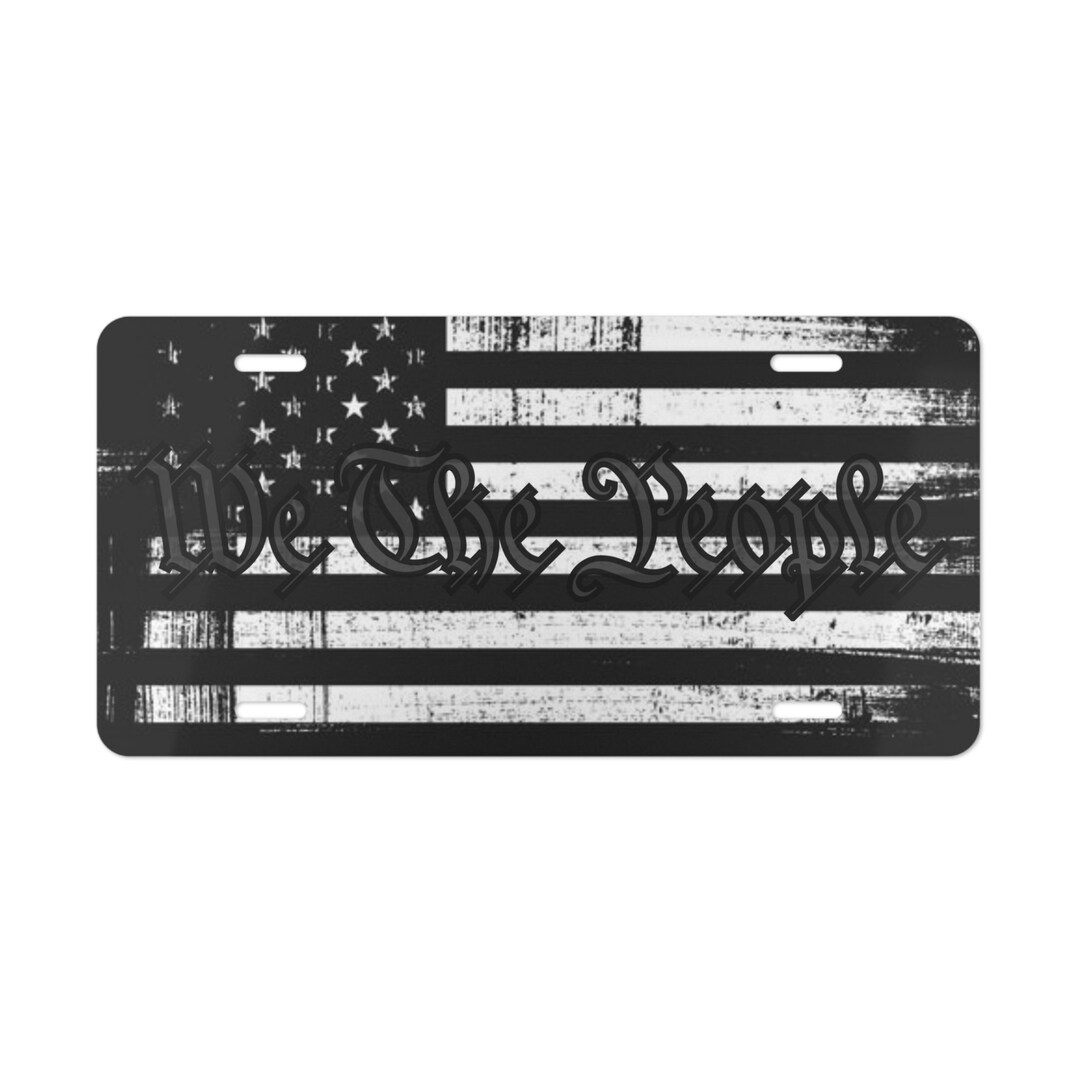Patriotic 'we the People' Front Vanity License Plates Etsy