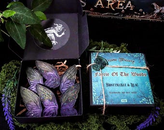 Fairy Wings Wax Melts, Honeysuckle Lilac Scent, Gothic Home Scent