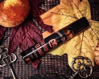Orange Spices Perfume Oil, Vegan Autumn Witch Fragrance, Gothic Unisex Roll On Perfume